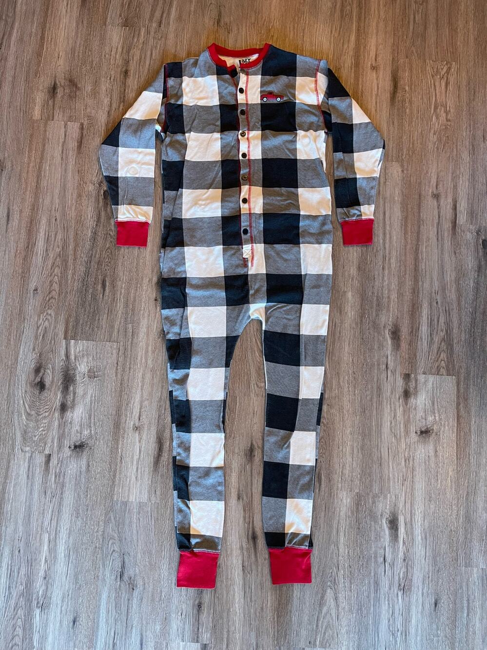 Christmas One Piece Pajamas Tailgate Flap Size Large Lazy One Flapjacks